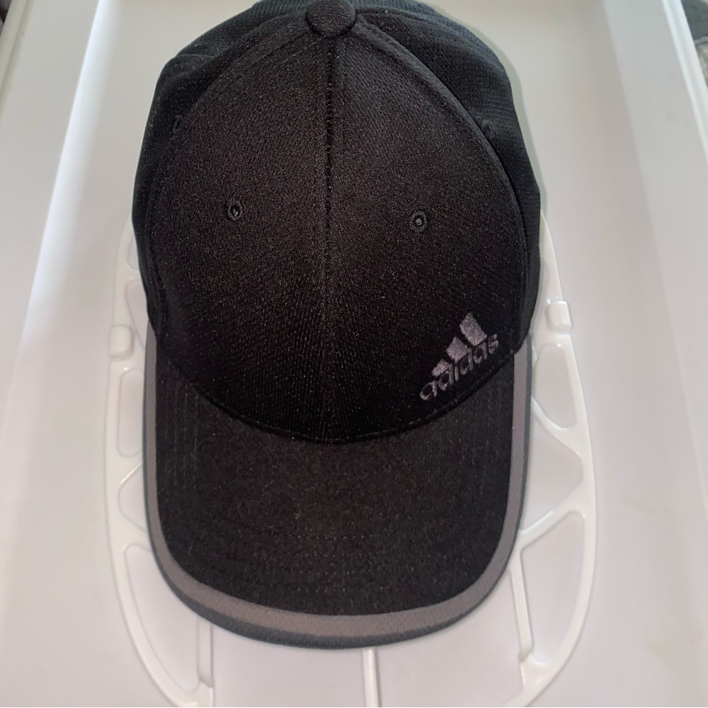Adidas Black Climalite Baseball Cap Hat Fitted A-Flex Size L/XL Men's